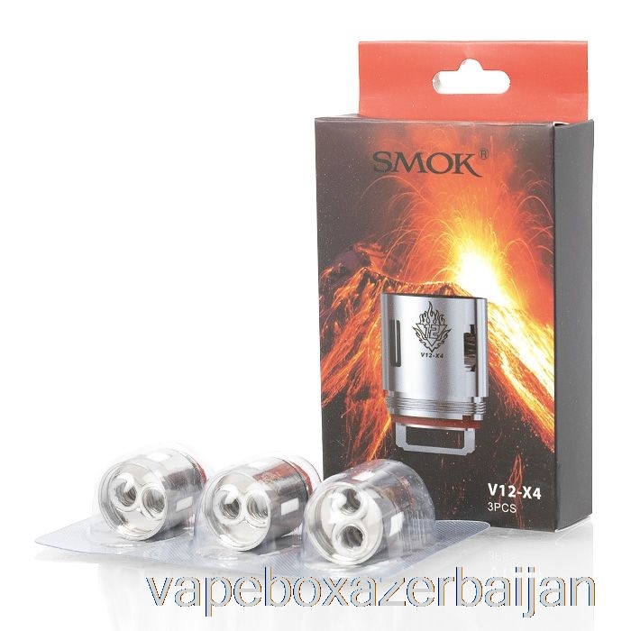 Vape Azerbaijan SMOK TFV12 Replacement Coils & RBA 0.15ohm V12-X4 Quad Coil (Pack of 3)